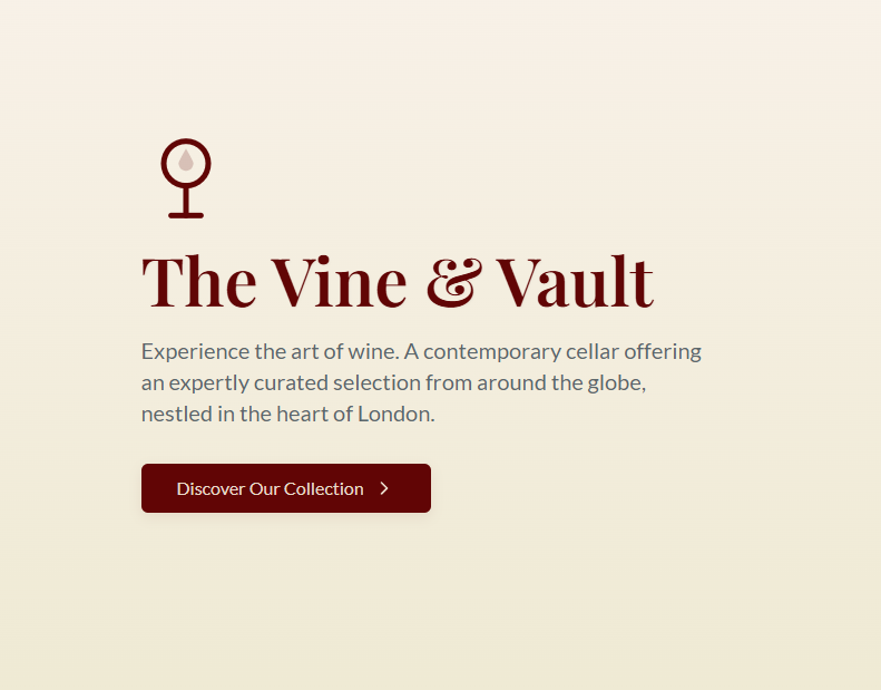 The Vine & Vault website